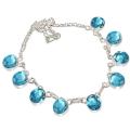 Classic Elegance Blue Topaz .925 Sterling Silver Necklace