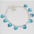 Classic Elegance Blue Topaz .925 Sterling Silver Necklace