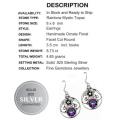 Indonesian Bali -Java  Natural Rainbow Mystic Topaz Earrings In Solid 925 Sterling Silver