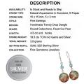 Limited Edition Natural Aquamarine in Sunstone Blue Topaz set in Solid .925 Sterling Silver Earrings