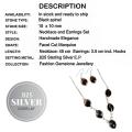 Lovely Faceted Spinel Gemstone .925 Silver Necklace and Earrings Set
