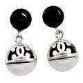 Natural Black Onyx Gemstone  Solid .925 Sterling Silver Earrings