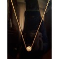 Ball Pendant on 9ct gold chain