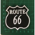 BDG46 Biker slogan `Route 66`  badge patch