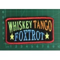BDG247 Biker Whiskey tango foxtrot badge patch