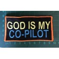 BDG327 Biker slogan `Co-Pilot` 2  badge patch