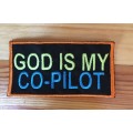BDG327 Biker slogan `Co-Pilot` 2  badge patch