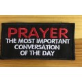 BDG128 Prayer conversation badge patch
