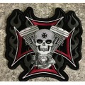 SALE!!! END OF RANGE!! LARGER Skull with cross patch badge 25cm x 25cm
