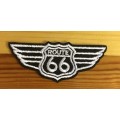 BDG832 Route 66 wings badge patch