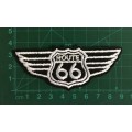 BDG832 Route 66 wings badge patch
