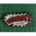 SALE!!!   Comic WHAM badge patch small red and white 4cm x 7,5cm