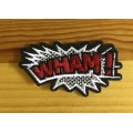 SALE!!!   Comic WHAM badge patch small red and white 4cm x 7,5cm