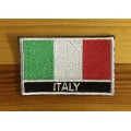 BDG1076 Flag Italy with name patch badge 5cm x 8cm