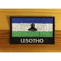 BDG1077 Flag Lesotho with name patch badge 5cm x 8cm