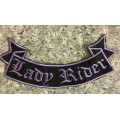 BDG1080 LARGE Ribbon Lady Rider patch badge - Ass colours