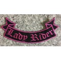 BDG1080 LARGE Ribbon Lady Rider patch badge - Ass colours