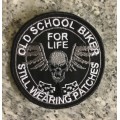 BDG1122 Old school biker skull wings badge patch 8.5cm
