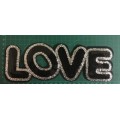 END OF RANGE SALE!! Sequins Love patch badge 8cm x 24cm