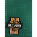 BDG1152 H D stripes in orange and white badge patch
