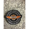 BDG1154 H D orange wings badge patch