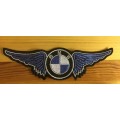 BDG1170 Blue BMW wings badge patch 19.5cm