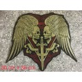 BDG1180 LARGE BIKE skull wings sword patch 30cm x 36cm