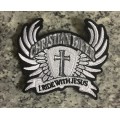 BDG1182 Christian I ride with Jesus wings patch