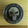 Punisher badge pin sturdy screw backside