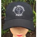 Printed black cap with motorcycle design - Christian design Proud Christian biker