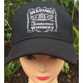 Printed black cap with Jack Daniels design