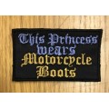 BDG1200 This princess wears motorcycle boots patch