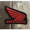 Honda wing red badge patch mirror