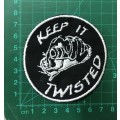 Keep it twisted  badge patch in black