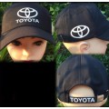 Black  printed cap with Toyota