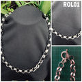 ROL01 Rolo 12mm link stainless steel  Necklace 60cm