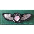 SALE BMW wings in pink badge patch soft pink wings