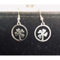 CLOVER Stainless steel earring set Four leave clover Luck Irish