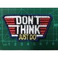 Top gun badge patch with words