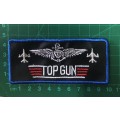 Top gun badge patch  rectangle