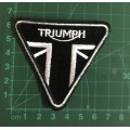 BDG1529 Triumph black and white badge patch