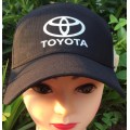 Black  printed cap with Toyota