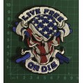 SALE!! USA skull Live free or die patch