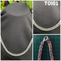 TOI01 Curb stainless steel Necklace 60cm (Not bulky link size)