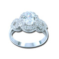 Sterling Silver Genuine .925  dress ring with 34 cubic zirconia **STOCK ON HAND**