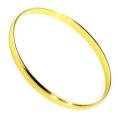 9ct Solid Gold Half Round D-Shaped Bangles 4MM Wide