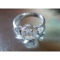 Sterling Silver Genuine 925 dress ring with 19 Cubic Zirconia- Stock on hand