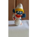 1982 SCHLEICH MODEL 20163 - SOCCER SMURFETTE - W BERRIE CO - MADE IN HONG KONG