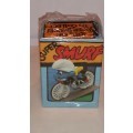 1979 SCHLEICH 40501 -  CYCLIST SUPER SMURF - MINT IN BOX