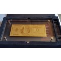 US$ 100 GOLD NOTE, 24K GOLD NOTE 999.9 PURITY IN DISPLAY CASE